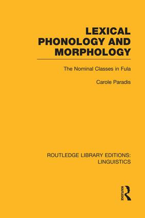 Lexical Phonology and Morphology - 9781138995383 by Carole Paradis, 9781138995383
