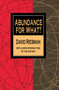 Abundance for What? by David Riesman, 9781560005995