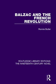 Balzac and the French Revolution - 9781138674271 by Ronnie Butler, 9781138674271