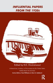 Influential Papers from the 1920s - 9781855753907 by R.D. Hinshelwood, 9781855753907