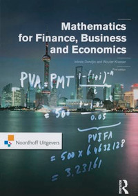 Mathematics for Finance, Business and Economics - 9789001818623 by Irénée Dondjio, Wouter Krasser, 9789001818623