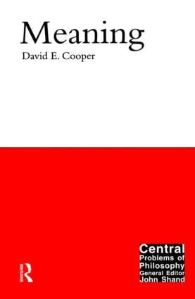 Meaning - 9781902683768 by David E. Cooper, 9781902683768