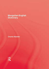 Mongolian English Dictionary by Bawden, 9781138976368