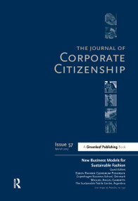 New Business Models for Sustainable Fashion (A Special Theme Issue of The Journal of Corporate Citizenship (Issue 57)) by Miguel Angel Gardetti, Esben Rahbek Gjerdrum Pedersen, 9781783534692