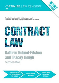 Optimize Contract Law - 9781138230262 by Kathrin Kuhnel-Fitchen, Tracey Hough, 9781138230262