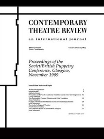 Proceedings of the Soviet/British Puppetry Conference (Glasgow November 1989) by Malcolm Knight, 9783718652693