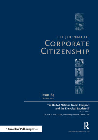 The United Nations Global Compact and the Encyclical Laudato Si (A special theme issue of The Journal of Corporate Citizenship (Issue 64)) by Oliver F. Williams, 9781783533091