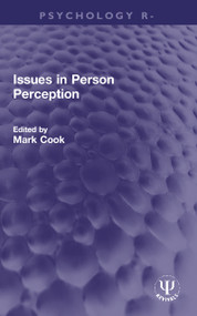 Issues in Person Perception by Mark Cook, 9781032003955
