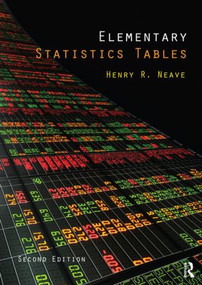 Elementary Statistics Tables by Henry Neave, 9780415563475