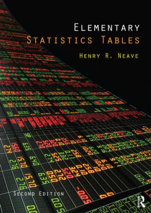 Elementary Statistics Tables by Henry Neave, 9780415563475