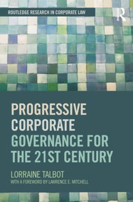 Progressive Corporate Governance for the 21st Century by Lorraine Talbot, 9781138805200