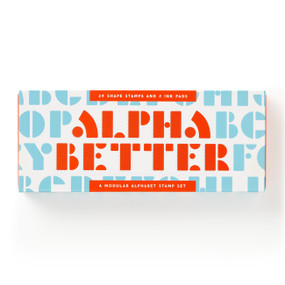 Alpha Better Stamp Set by Brass Brass Monkey, Galison, 9780735377059