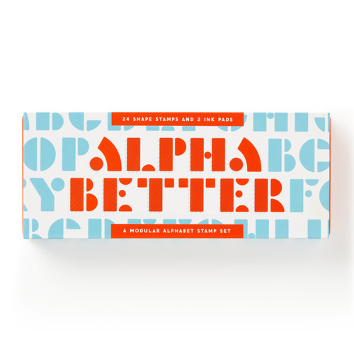 Alpha Better Stamp Set by Brass Brass Monkey, Galison, 9780735377059