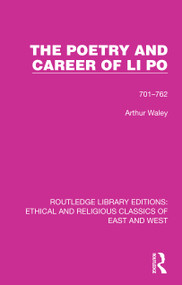 The Poetry and Career of Li Po (701-762) - 9781032148120 by Arthur Waley, 9781032148120