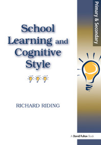 School Learning and Cognitive Styles - 9781853466946 by Richard Riding, 9781853466946