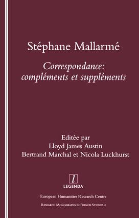 Stephane Mallarme (Correspondence - Complements et Supplements) by Lloyd Austin, 9781900755078