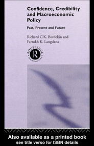 Confidence, Credibility and Macroeconomic Policy - 9781138865808 by Farrokh Langdana, 9781138865808