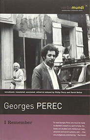 I Remember - 9781567925173 by Georges Perec, Philip Terry, David Bellos, 9781567925173