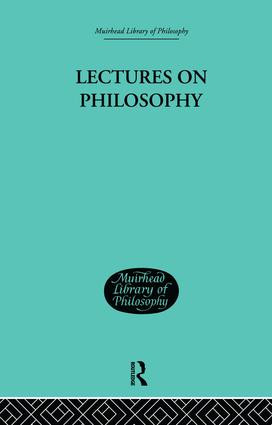 Lectures on Philosophy by George Edward Moore, 9781138870734