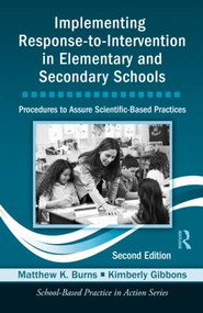 Implementing Response-to-Intervention in Elementary and Secondary Schools - 9780415500722 by Matthew K. Burns, Kimberly Gibbons, 9780415500722