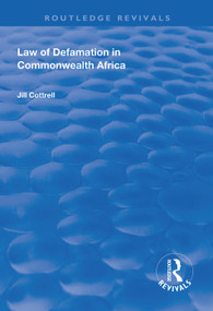 Law of Defamation in Commonwealth Africa - 9781138323056 by Jill Cottrell, 9781138323056