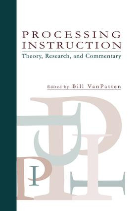 Processing Instruction (Theory, Research, and Commentary) - 9781138868403 by Bill VanPatten, 9781138868403