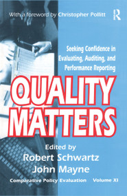 Quality Matters (Seeking Confidence in Evaluating, Auditing, and Performance Reporting) - 9781138513860 by John Winston Mayne, 9781138513860