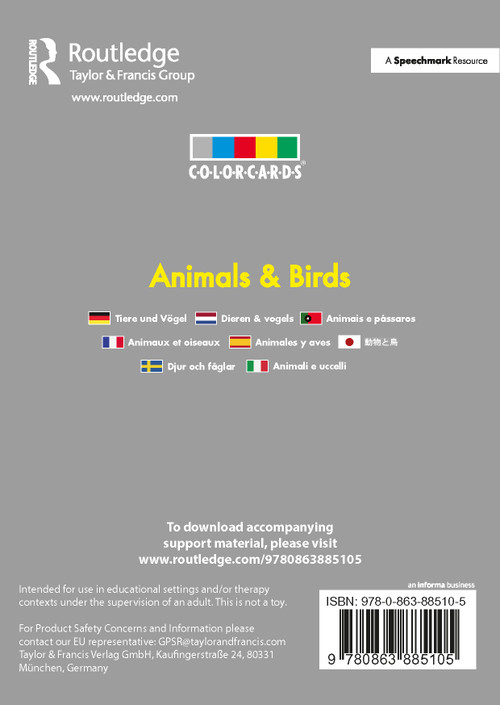 Animals & Birds ColorLibrary: Colorcards by Speechmark, 9780863885105