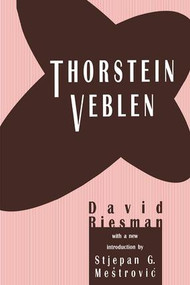 Thorstein Veblen by David Riesman, 9781560007760