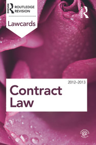 Contract Lawcards 2012-2013 by Routledge, 9780415683326