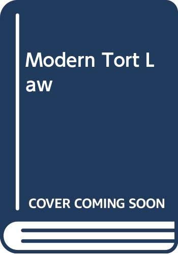 Modern Tort Law - 9780415702195 by V.H. Harpwood, Matthew Sadler, Ruby Hammer, 9780415702195