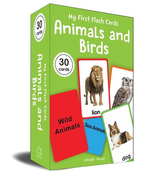 My First Flash Cards: Animals And Birds (30 Early Learning Flash Cards For Kids) by Wonder House Books, 9789354402753