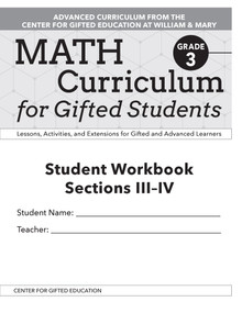 Math Curriculum for Gifted Students - 9781646320226 by Clg Of William And Mary/Ctr Gift Ed, Margaret McKowen Patti Jess, 9781646320226