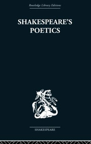 Shakespeare's Poetics (In relation to King Lear) by Russell A Fraser, 9780415853460