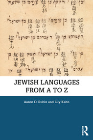Jewish Languages from A to Z - 9781138487307 by Aaron D. Rubin, Lily Kahn, 9781138487307