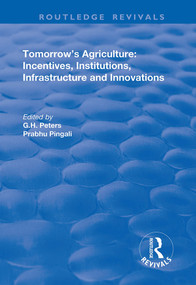 Tomorrow's Agriculture by Peters, Prabhu Pingali, 9781138735606
