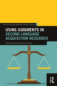 Using Judgments in Second Language Acquisition Research - 9781138207035 by Patti Spinner, Susan M. Gass, 9781138207035