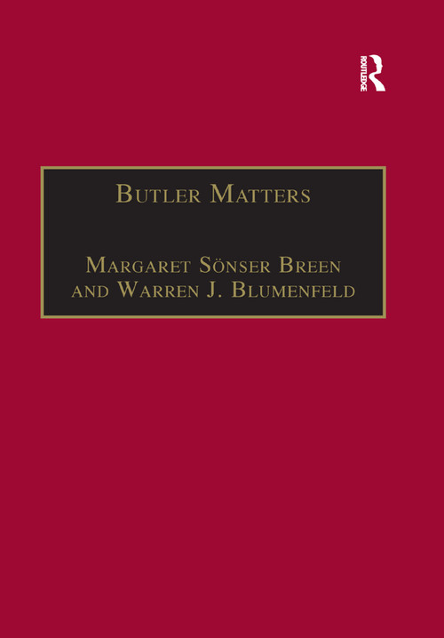 Butler Matters (Judith Butler's Impact on Feminist and Queer Studies) - 9781138378858 by Warren J. Blumenfeld, Margaret Sönser Breen, 9781138378858