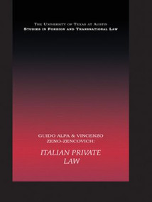 PB Direct Italian Private Law - 9780415443548 by Guido Alpa, Vincenzo Zeno-Zencovich, 9780415443548