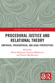 Procedural Justice and Relational Theory (Empirical, Philosophical, and Legal Perspectives) - 9780367565176 by Denise Meyerson, Catriona Mackenzie, Therese MacDermott, 9780367565176