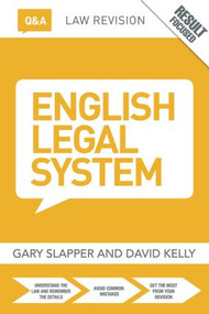 Q&A English Legal System by Gary Slapper, David Kelly, 9781138778696