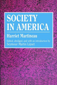 Society in America - 9780878558537 by Harriet Martineau, 9780878558537