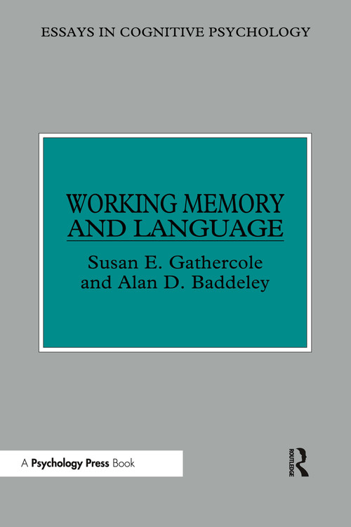 Working Memory and Language - 9780863772894 by Susan E. Gathercole, Alan D. Baddeley, 9780863772894