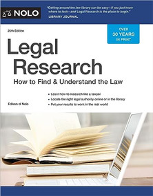 Legal Research (How to Find & Understand the Law) by Cara O'Neill, Jessica Gillespie, 9781413331929