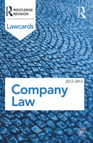Company Lawcards 2012-2013 by Routledge, 9780415683302