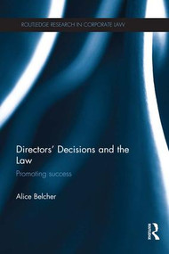 Directors' Decisions and the Law (Promoting Success) - 9781138665620 by Alice Belcher, 9781138665620