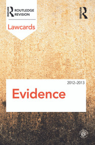Evidence Lawcards 2012-2013 by Routledge, 9780415683388