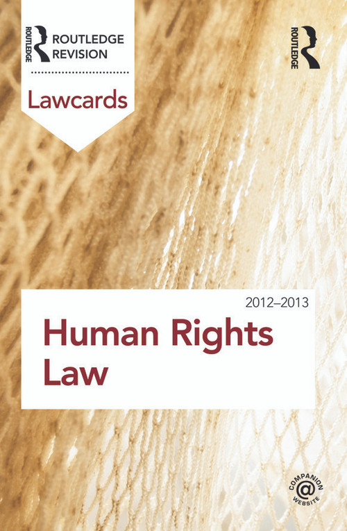 Human Rights Lawcards 2012-2013 by Routledge, 9780415683401