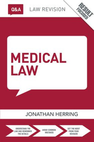 Q&A Medical Law by Jonathan Herring, 9781138831018