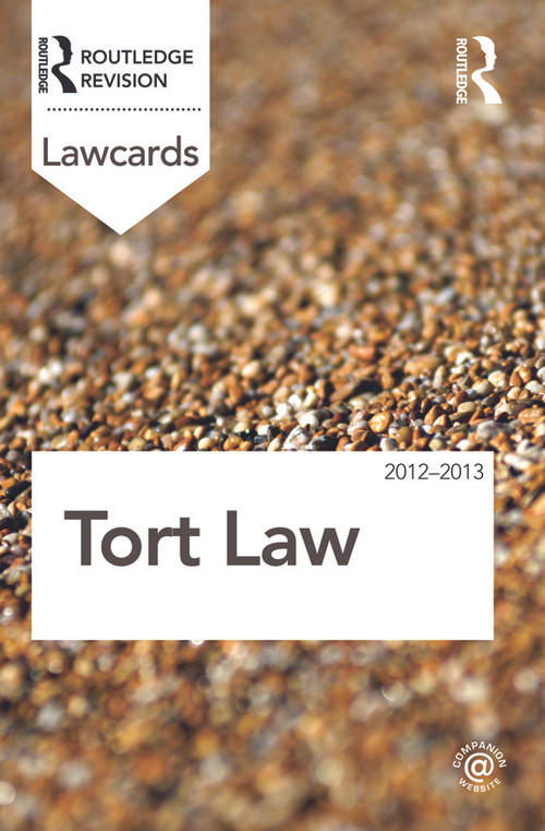 Tort Lawcards 2012-2013 by Routledge, 9780415683449